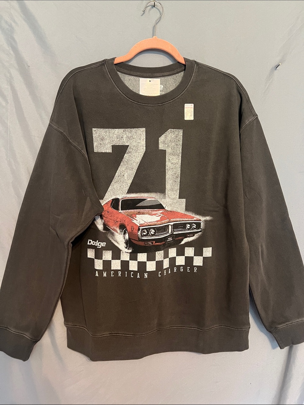 Tilly's Black Crewneck Sweatshirt with Red Car Graphic